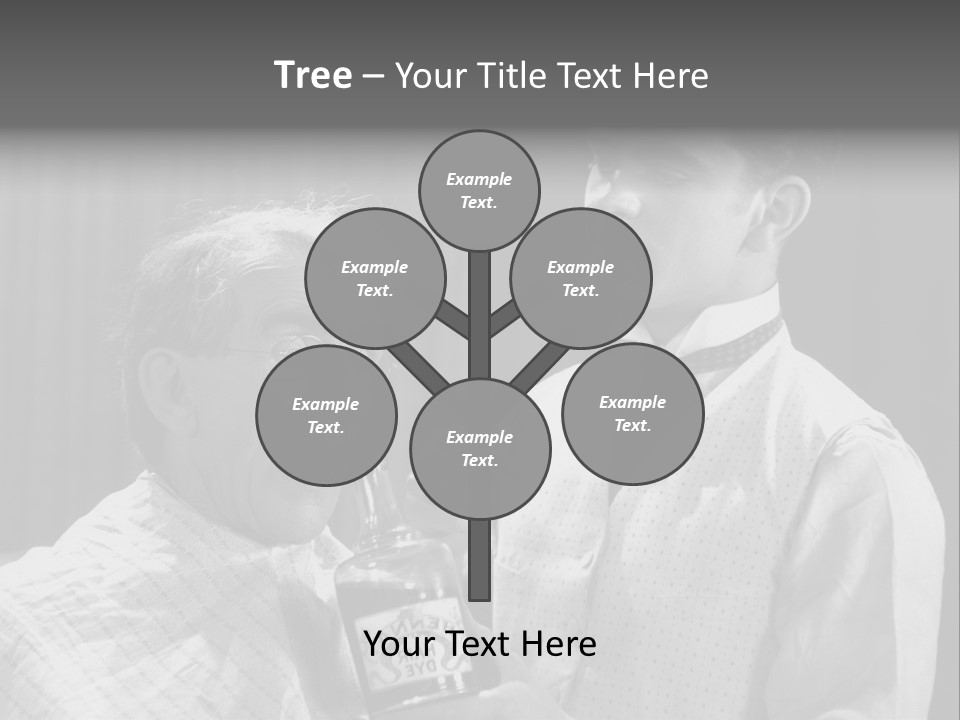 Hair Stylist Black And White Indoors PowerPoint Template