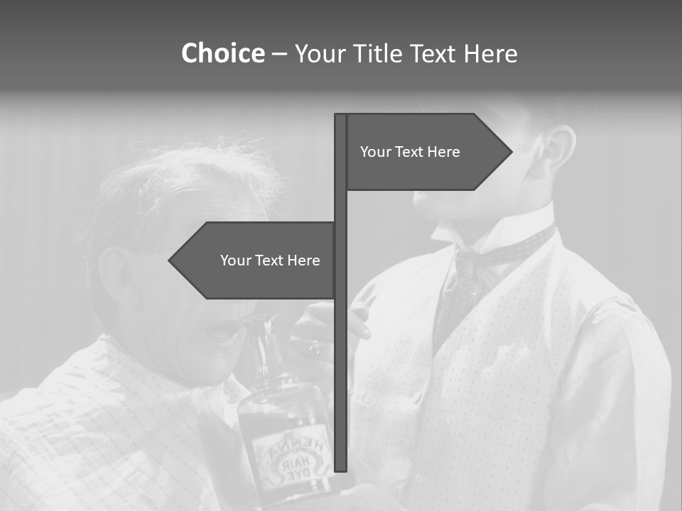 Hair Stylist Black And White Indoors PowerPoint Template