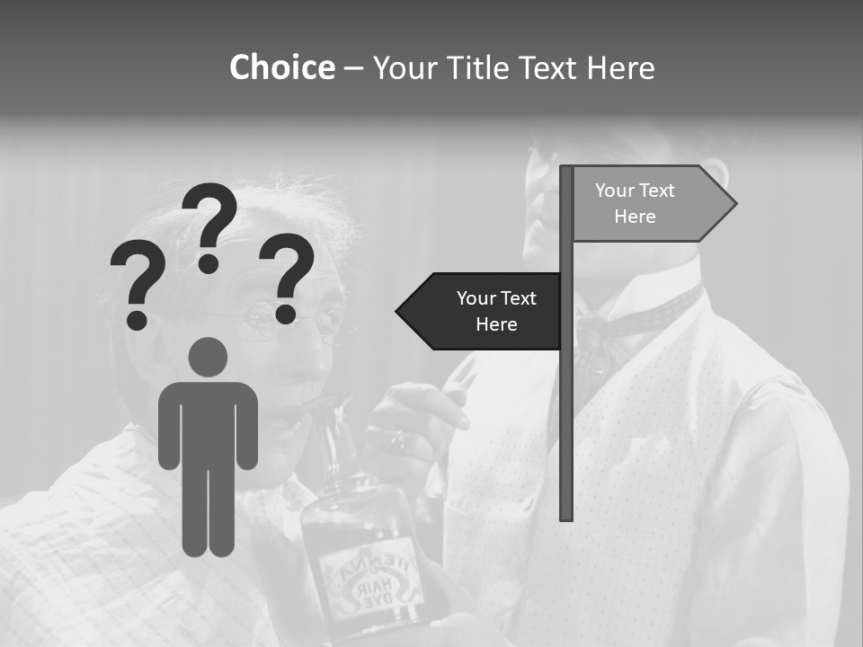 Hair Stylist Black And White Indoors PowerPoint Template