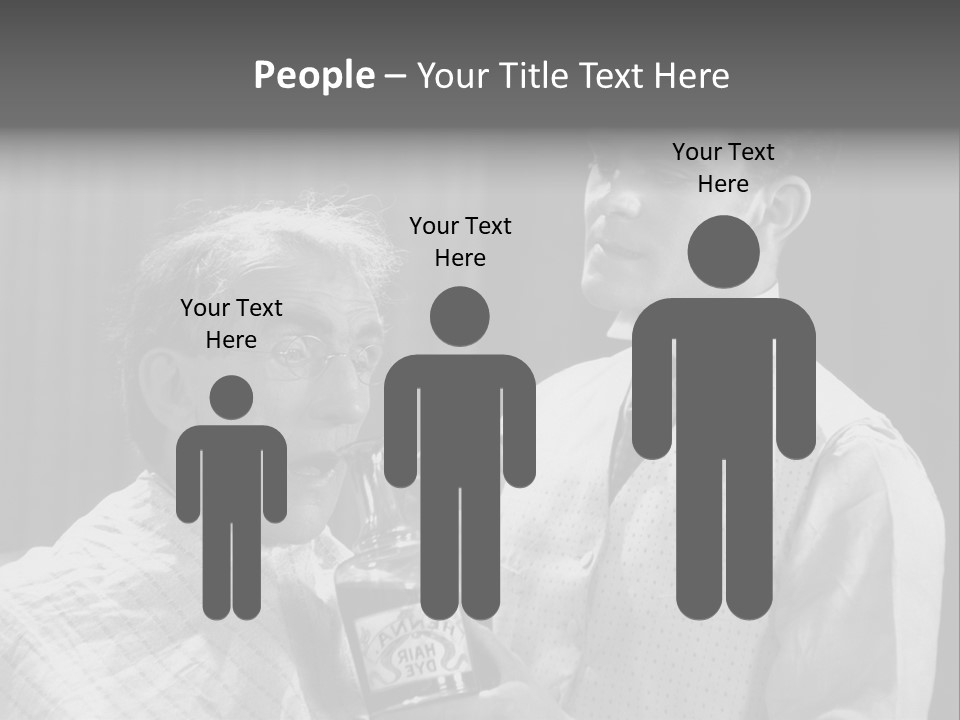 Hair Stylist Black And White Indoors PowerPoint Template