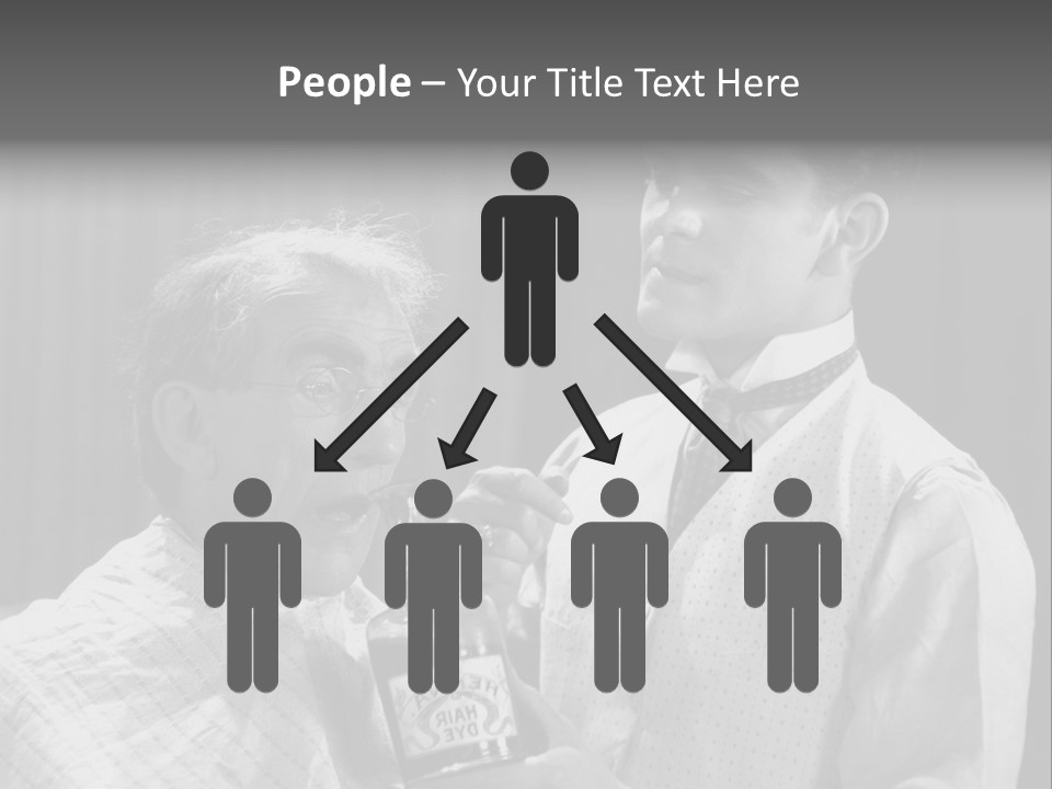 Hair Stylist Black And White Indoors PowerPoint Template