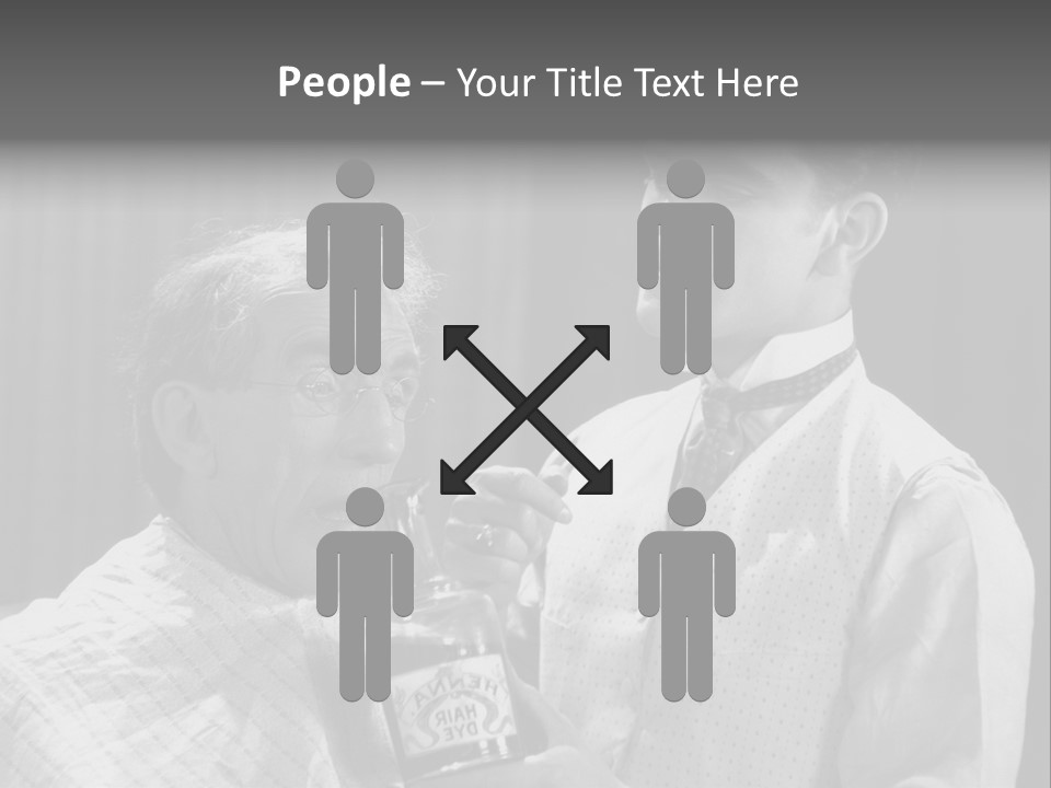 Hair Stylist Black And White Indoors PowerPoint Template