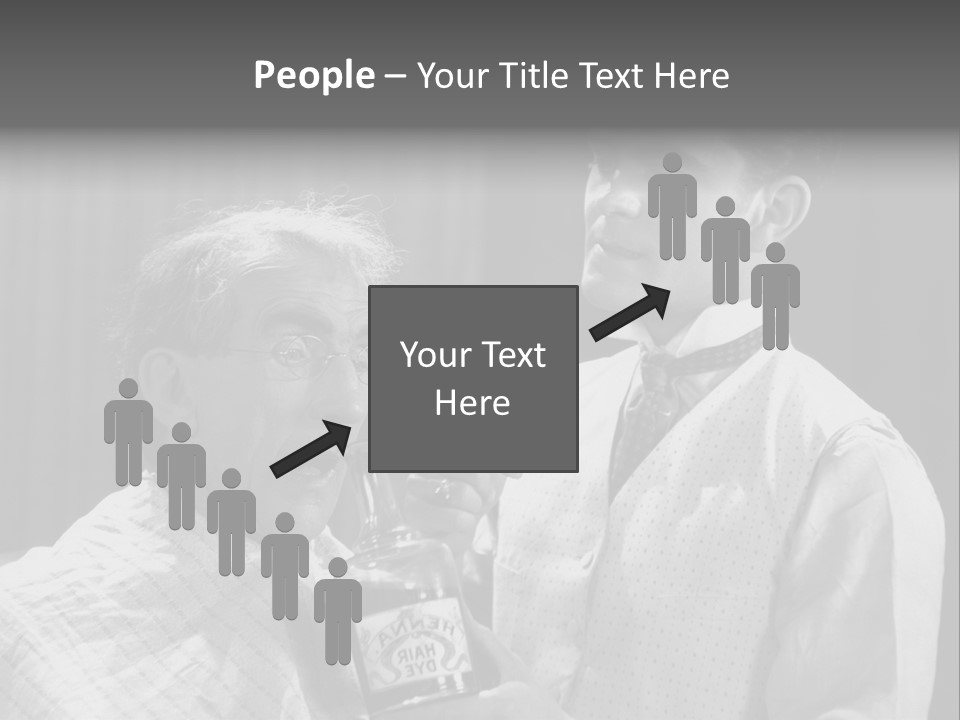 Hair Stylist Black And White Indoors PowerPoint Template