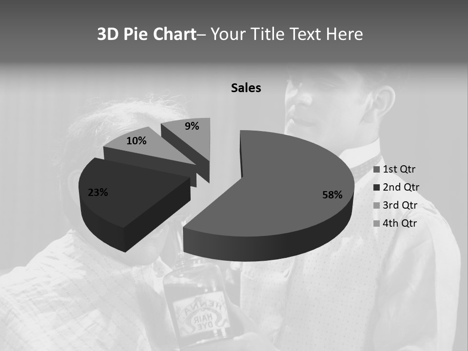 Hair Stylist Black And White Indoors PowerPoint Template