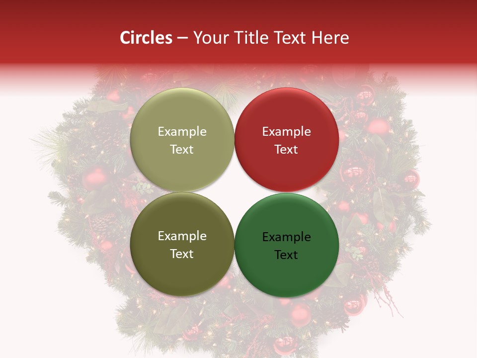 Wreath Red Festive PowerPoint Template