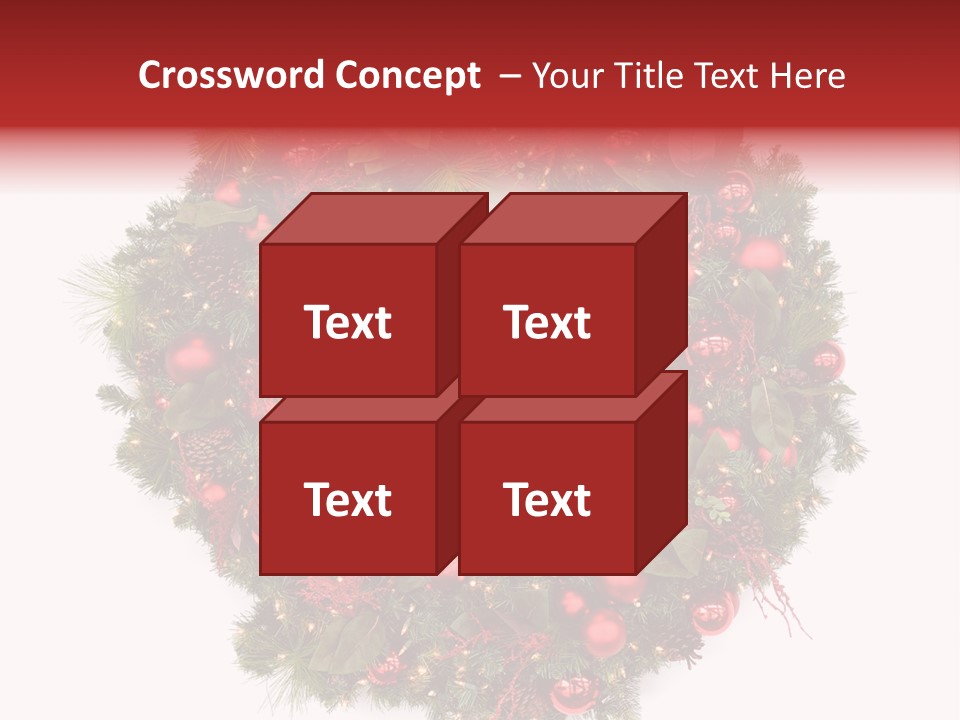 Wreath Red Festive PowerPoint Template