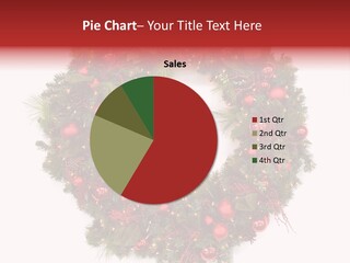 Wreath Red Festive PowerPoint Template