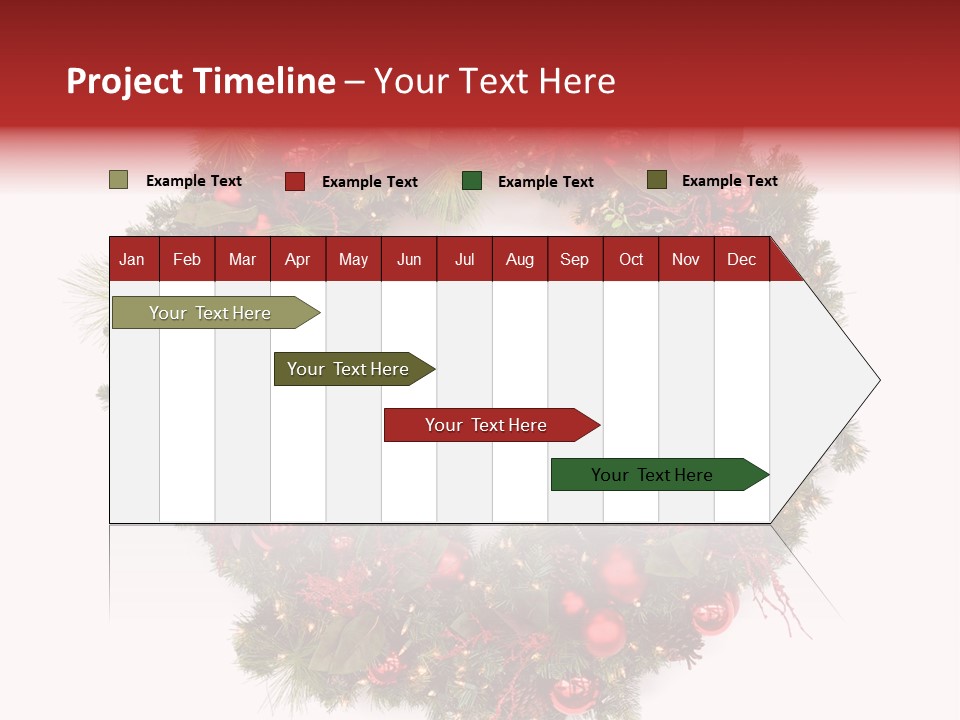Wreath Red Festive PowerPoint Template
