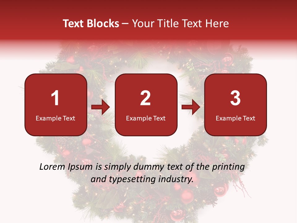Wreath Red Festive PowerPoint Template