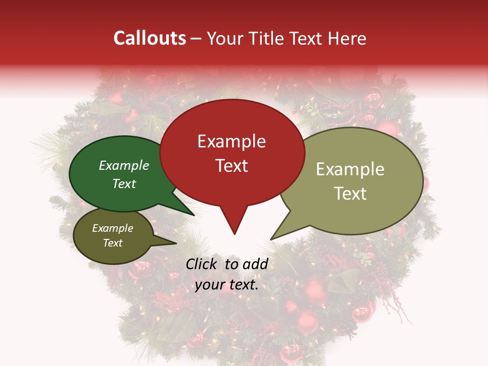Wreath Red Festive PowerPoint Template