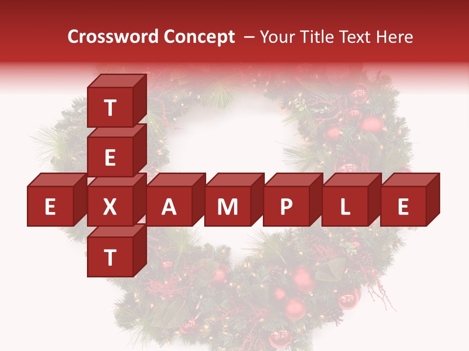 Wreath Red Festive PowerPoint Template
