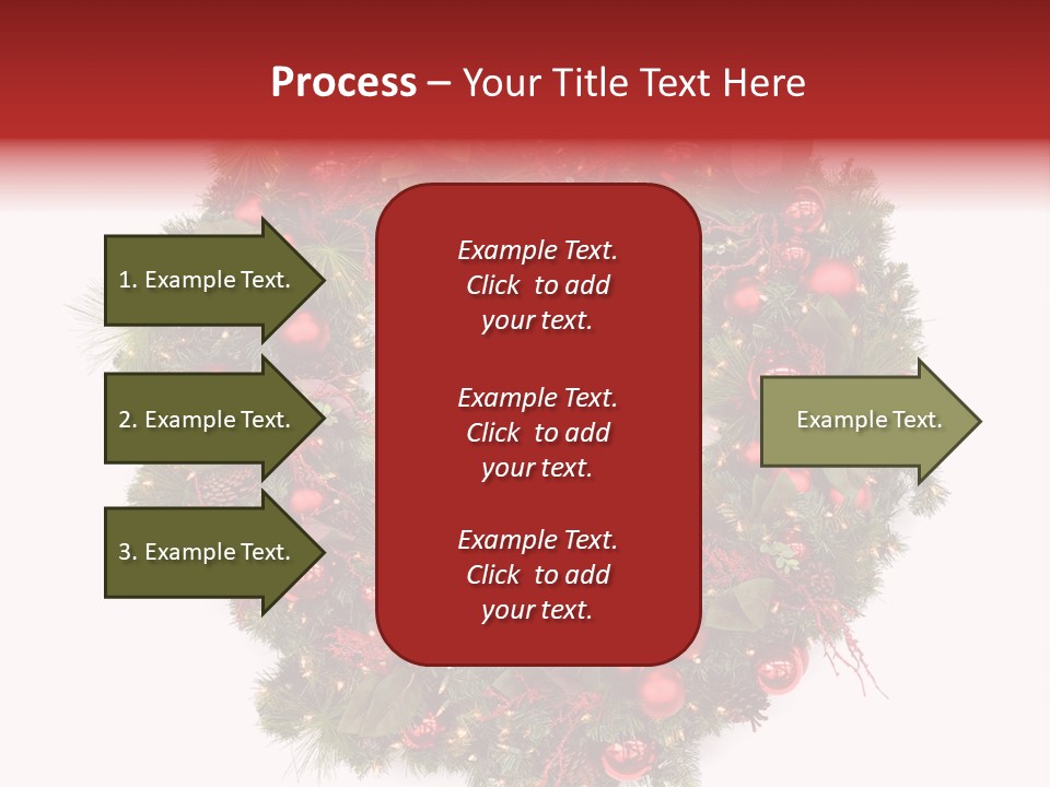 Wreath Red Festive PowerPoint Template