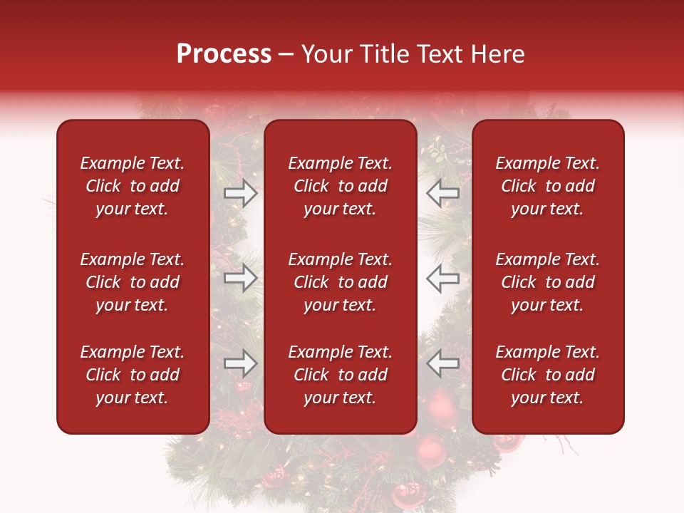 Wreath Red Festive PowerPoint Template