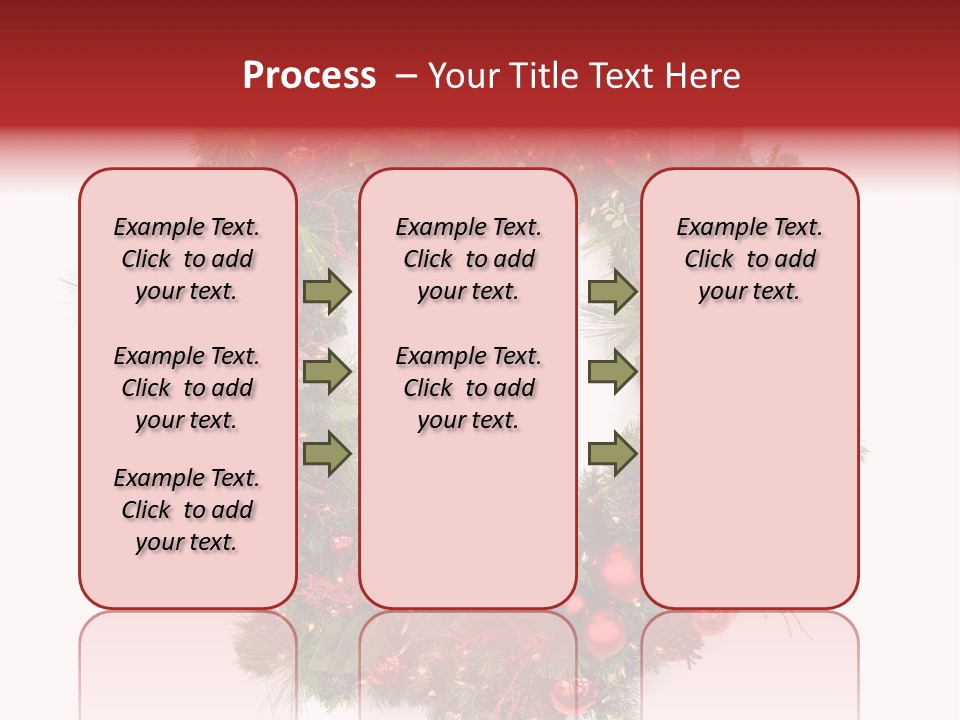Wreath Red Festive PowerPoint Template