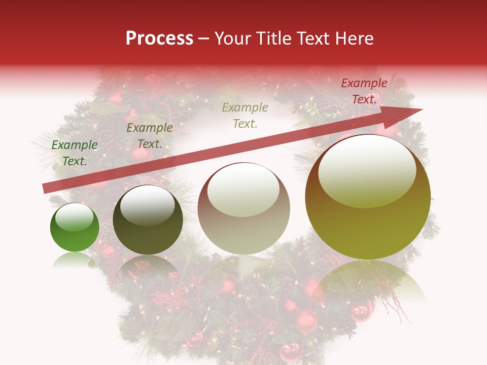 Wreath Red Festive PowerPoint Template
