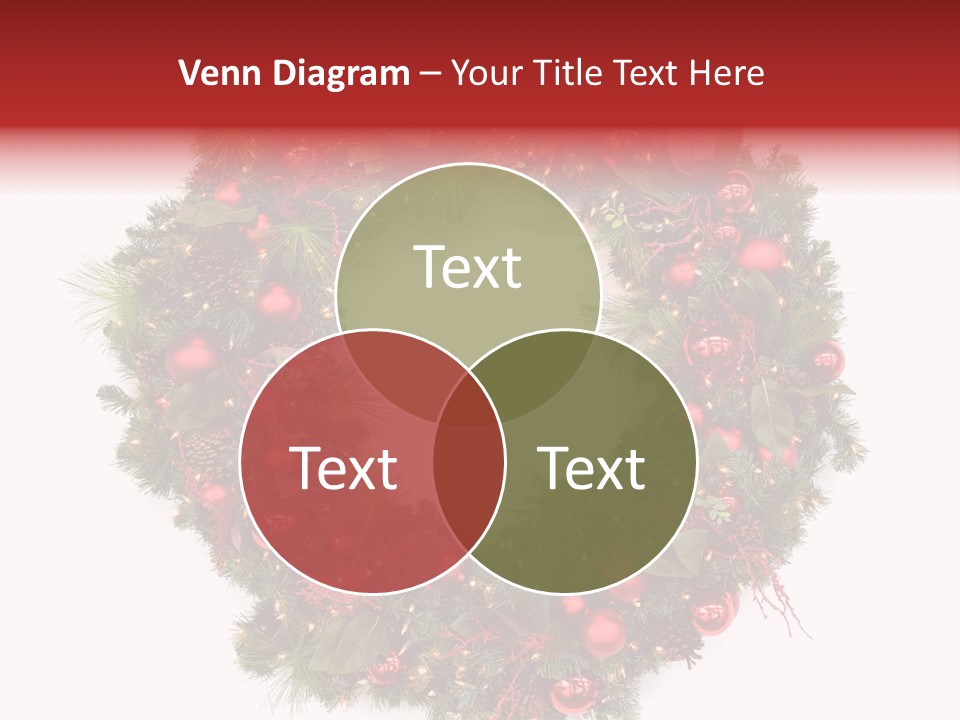 Wreath Red Festive PowerPoint Template
