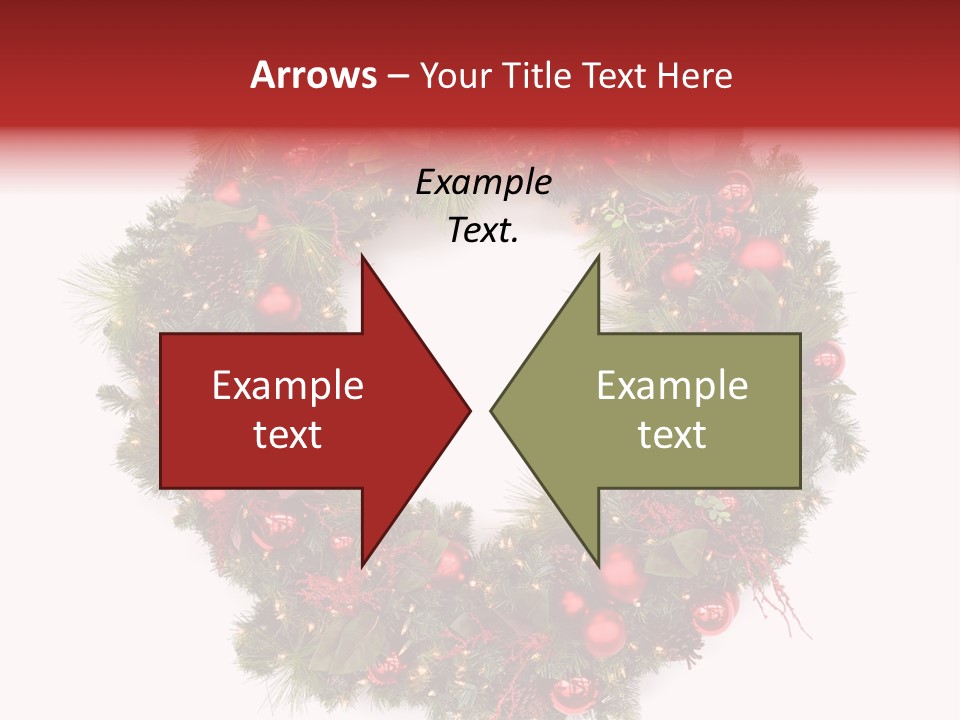 Wreath Red Festive PowerPoint Template