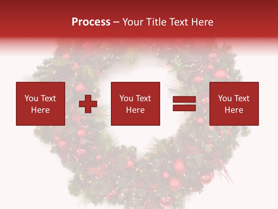 Wreath Red Festive PowerPoint Template