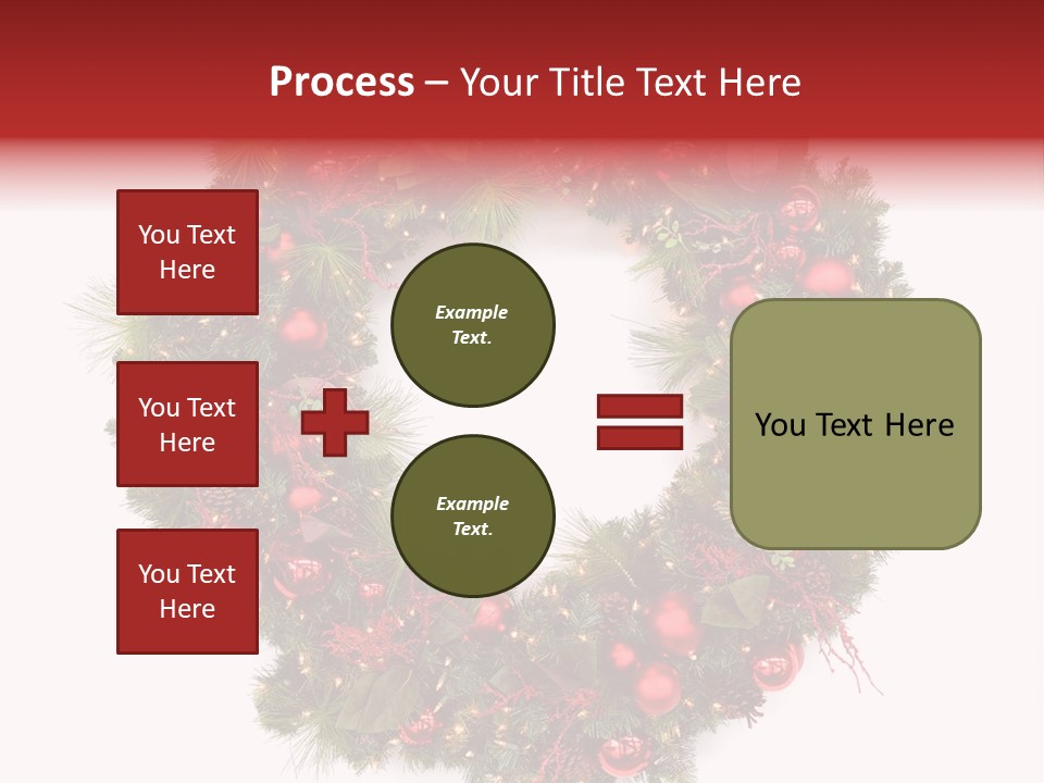 Wreath Red Festive PowerPoint Template