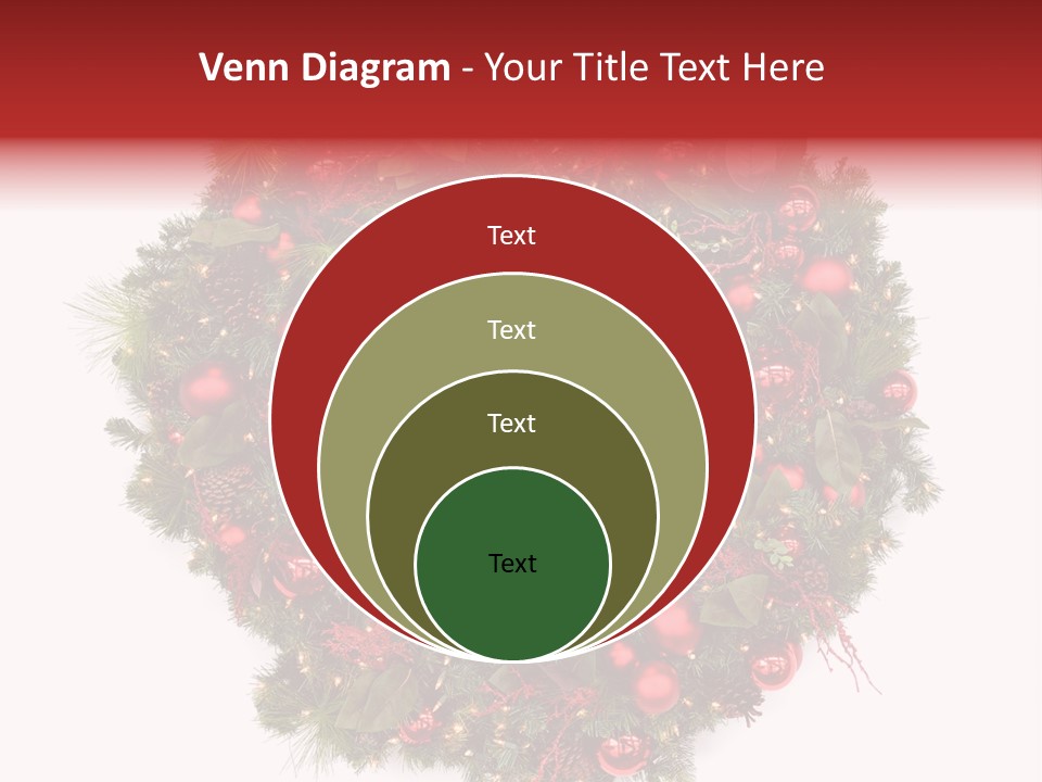 Wreath Red Festive PowerPoint Template