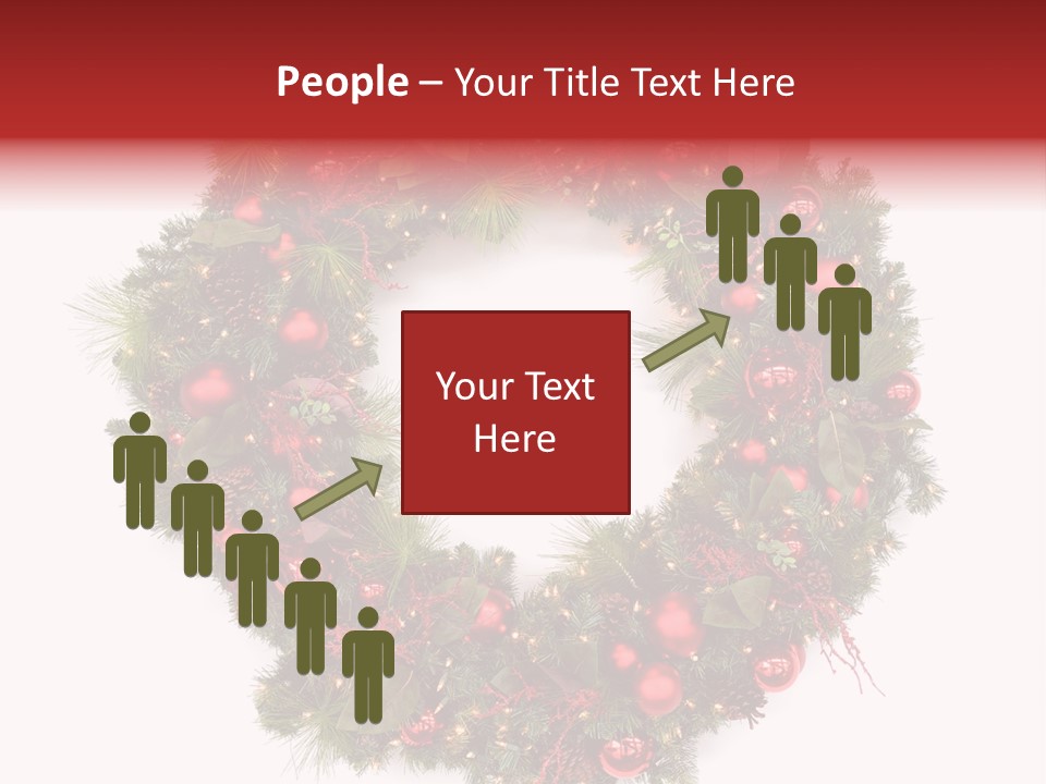 Wreath Red Festive PowerPoint Template