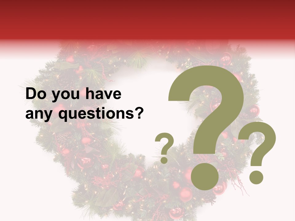 Wreath Red Festive PowerPoint Template