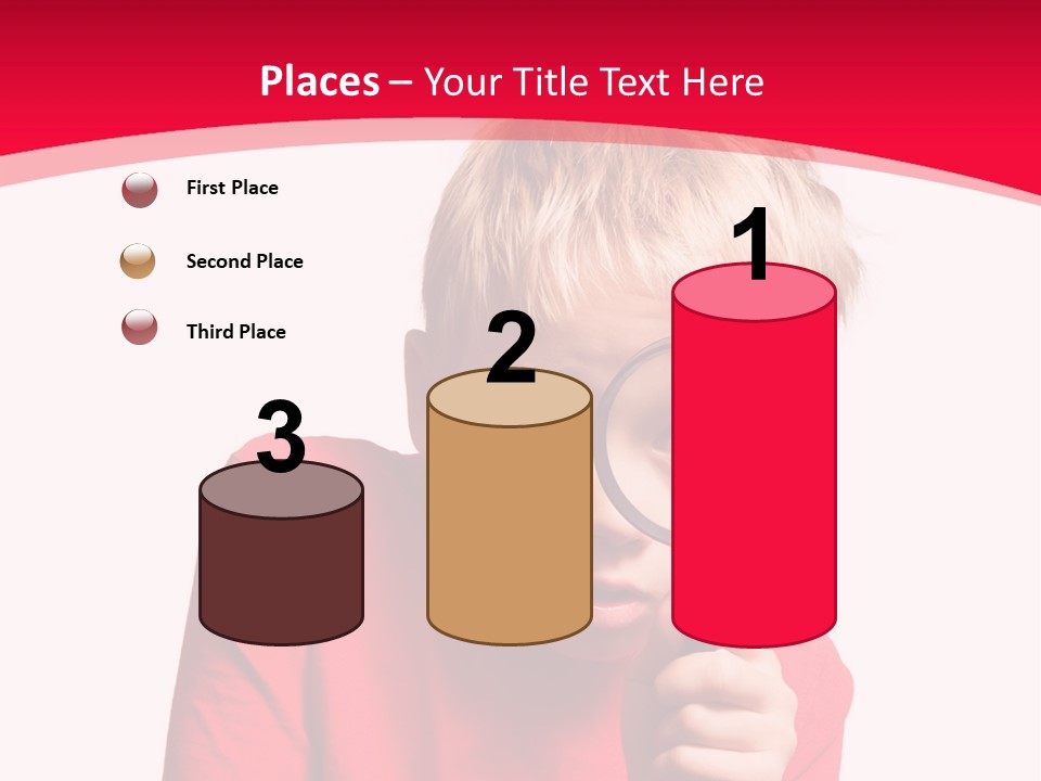 Caucasian Lens Exploration PowerPoint Template