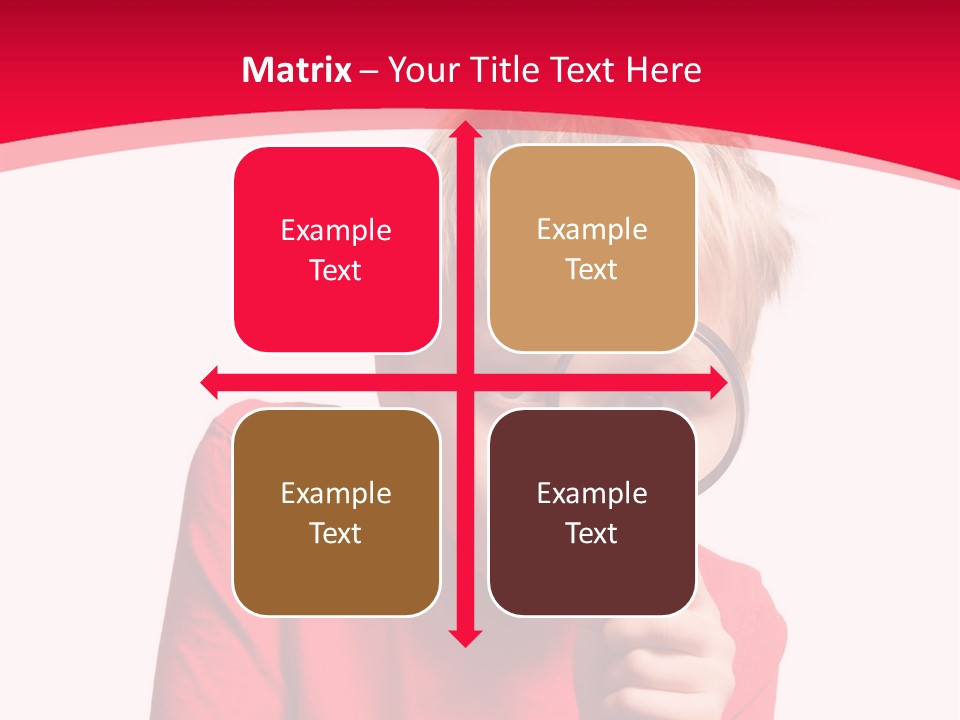 Caucasian Lens Exploration PowerPoint Template