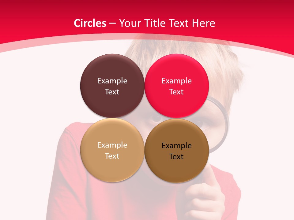 Caucasian Lens Exploration PowerPoint Template
