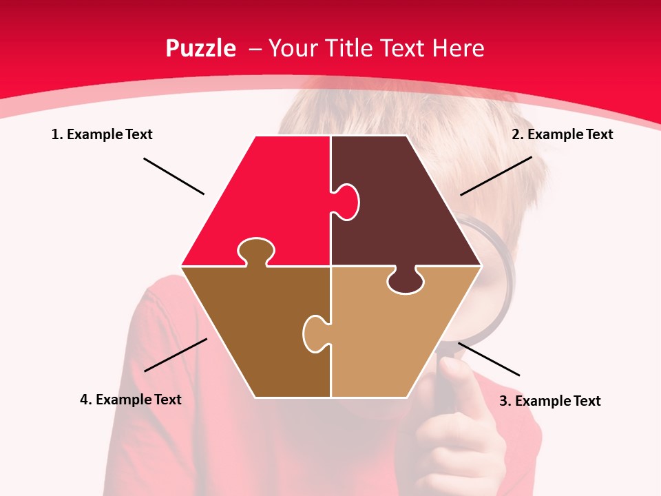 Caucasian Lens Exploration PowerPoint Template