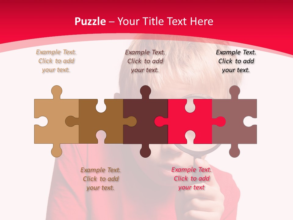 Caucasian Lens Exploration PowerPoint Template