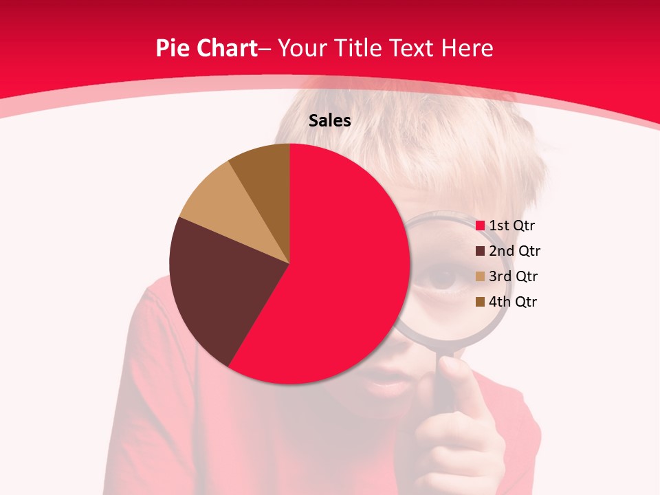 Caucasian Lens Exploration PowerPoint Template