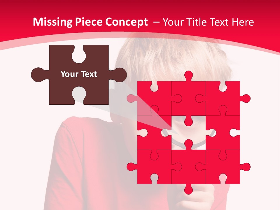 Caucasian Lens Exploration PowerPoint Template