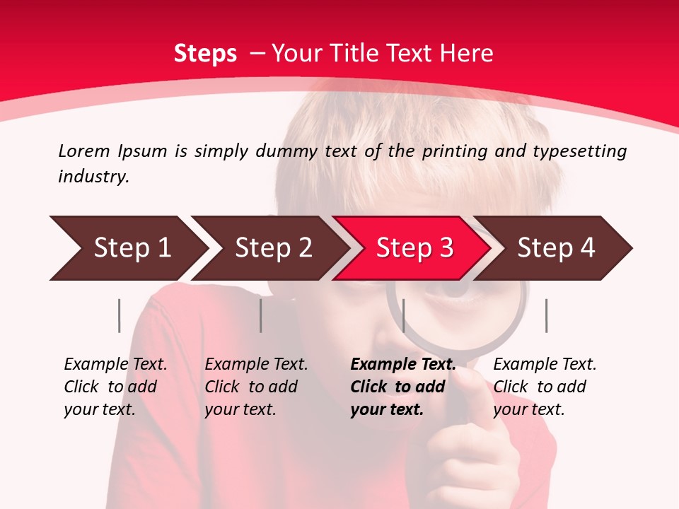 Caucasian Lens Exploration PowerPoint Template