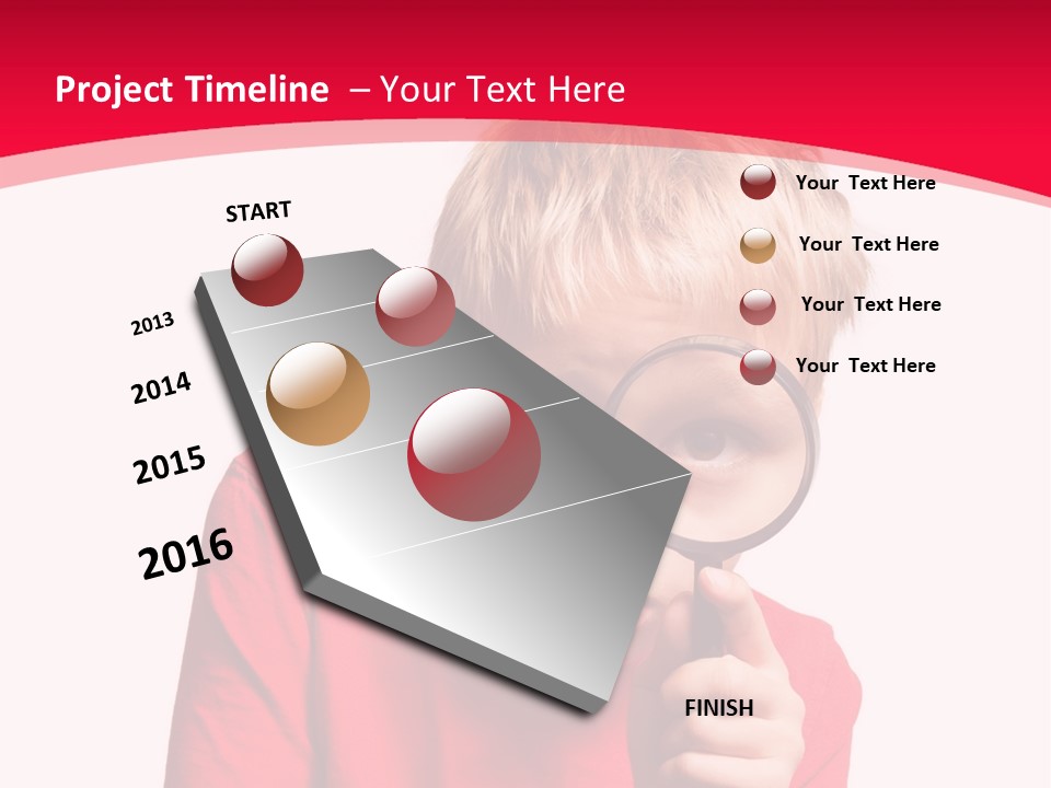 Caucasian Lens Exploration PowerPoint Template