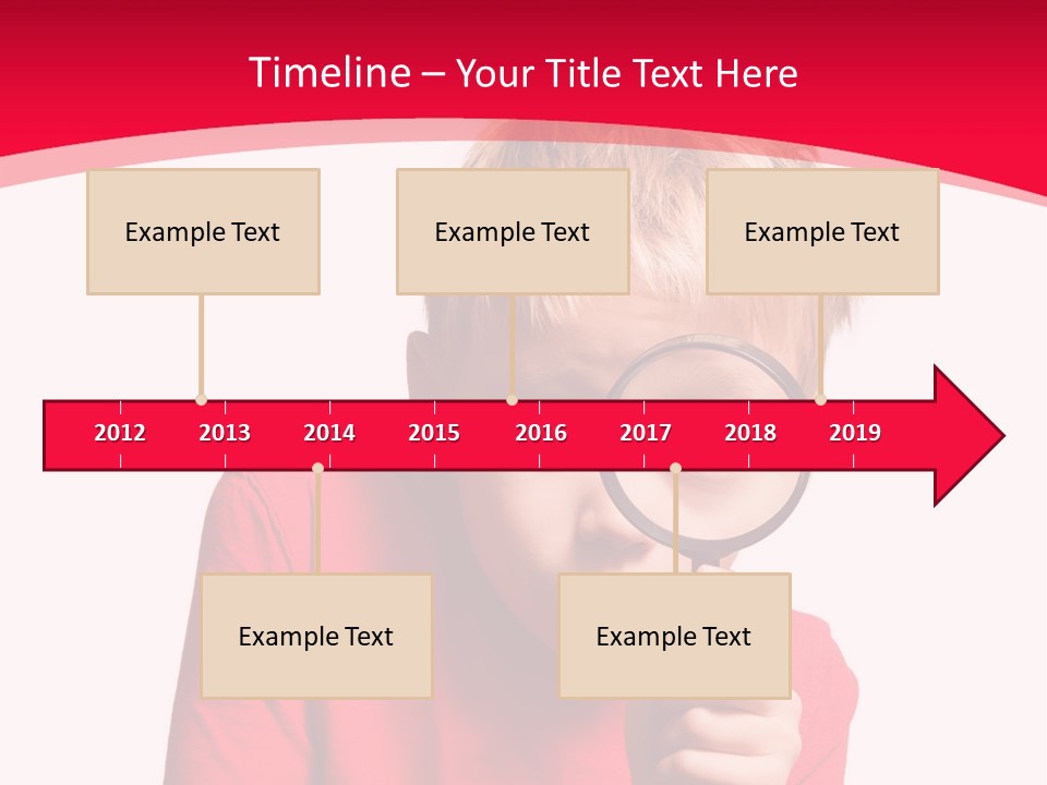 Caucasian Lens Exploration PowerPoint Template