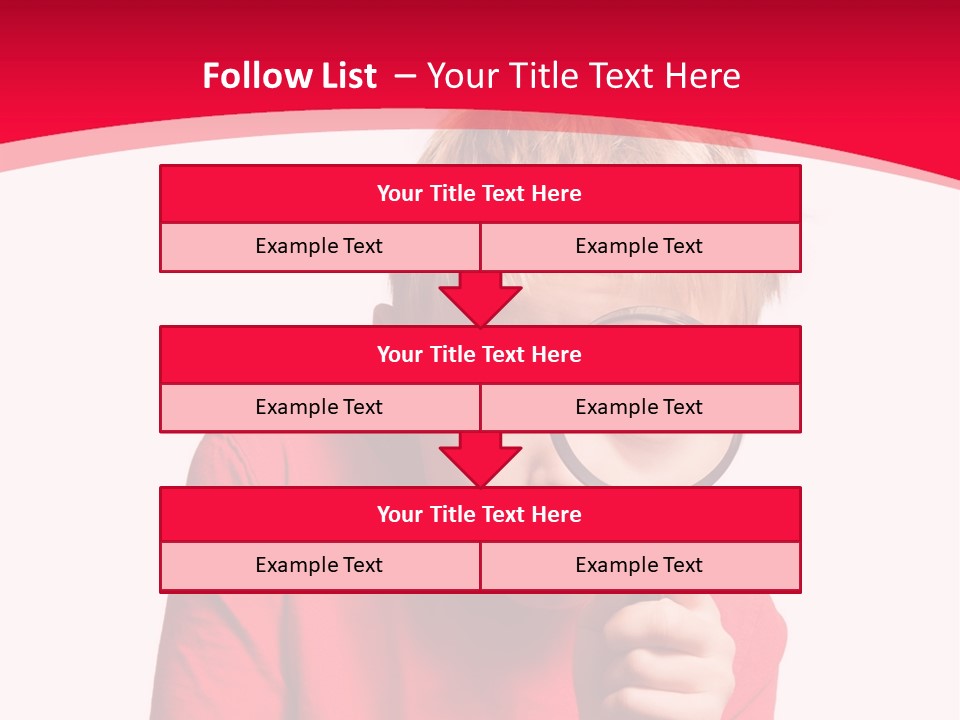 Caucasian Lens Exploration PowerPoint Template