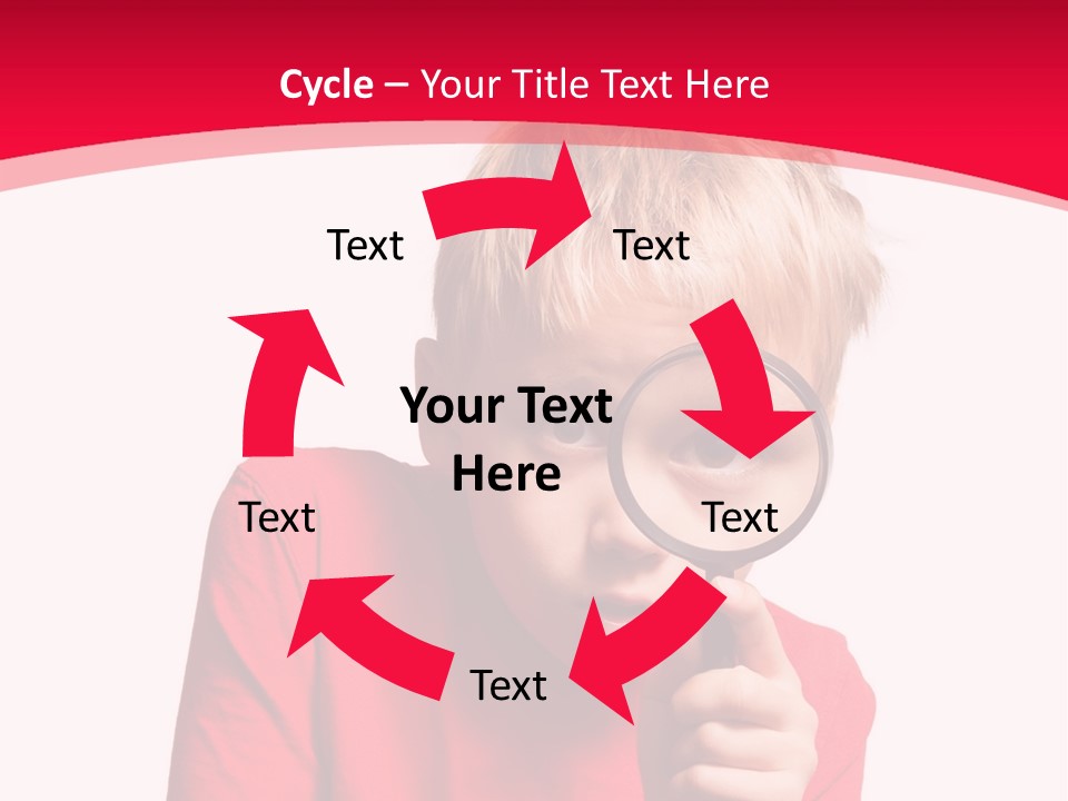 Caucasian Lens Exploration PowerPoint Template