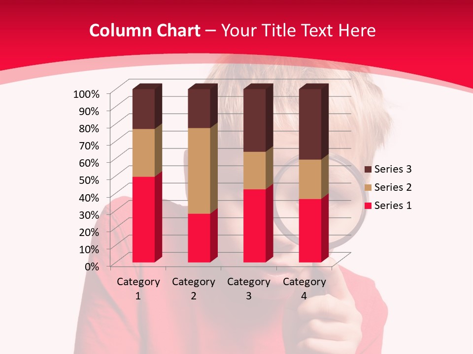 Caucasian Lens Exploration PowerPoint Template
