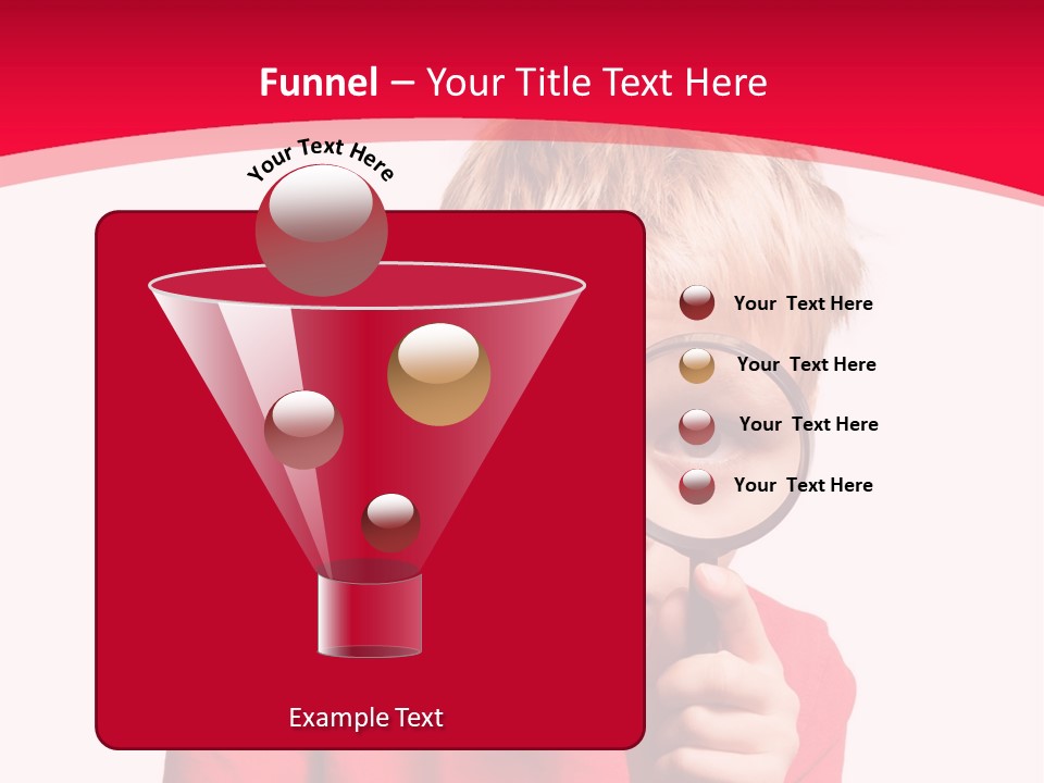 Caucasian Lens Exploration PowerPoint Template