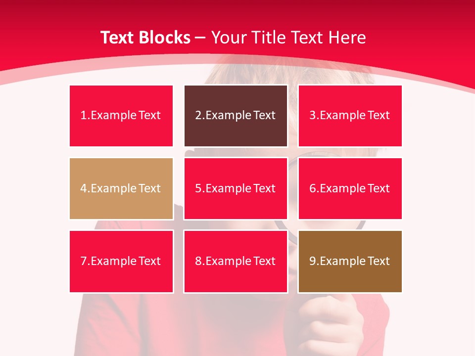 Caucasian Lens Exploration PowerPoint Template