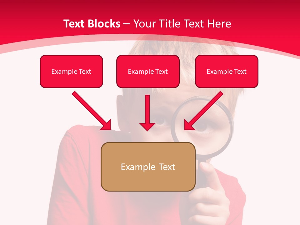 Caucasian Lens Exploration PowerPoint Template