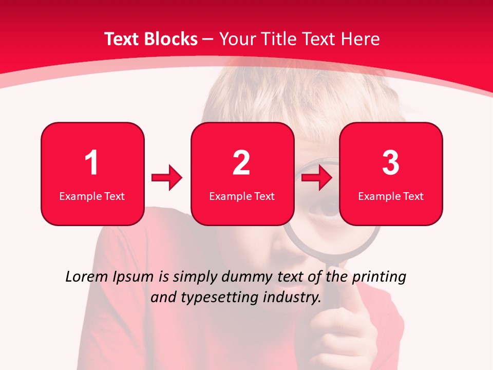 Caucasian Lens Exploration PowerPoint Template