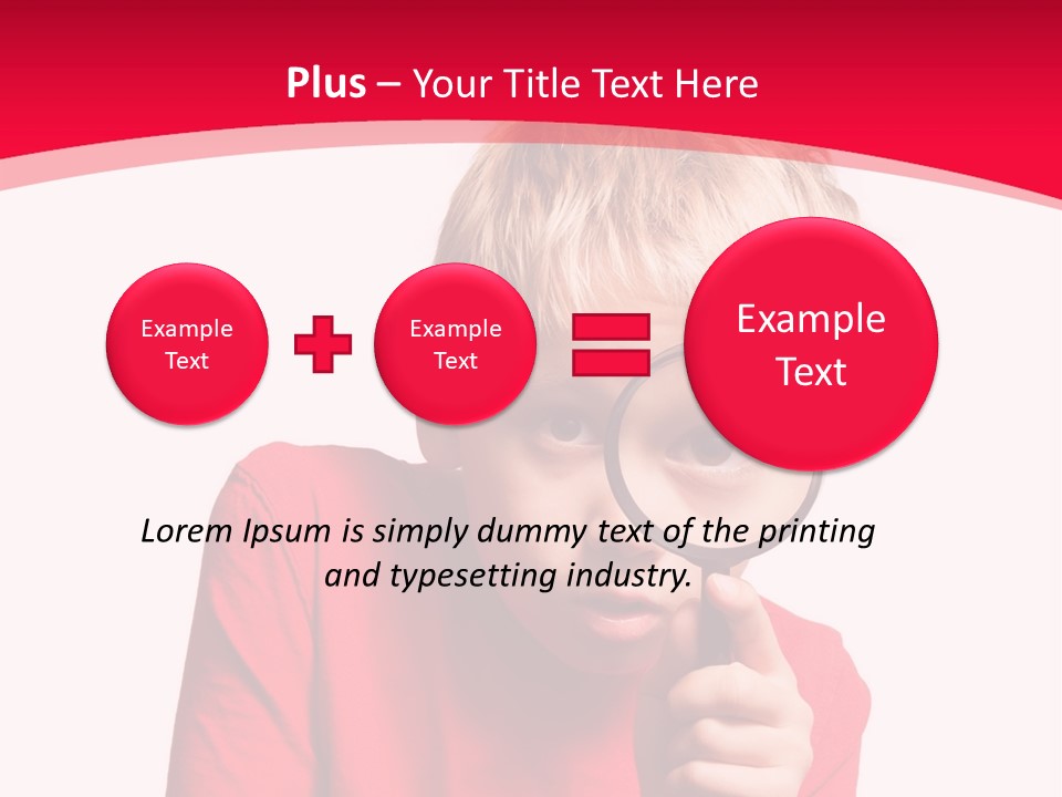 Caucasian Lens Exploration PowerPoint Template