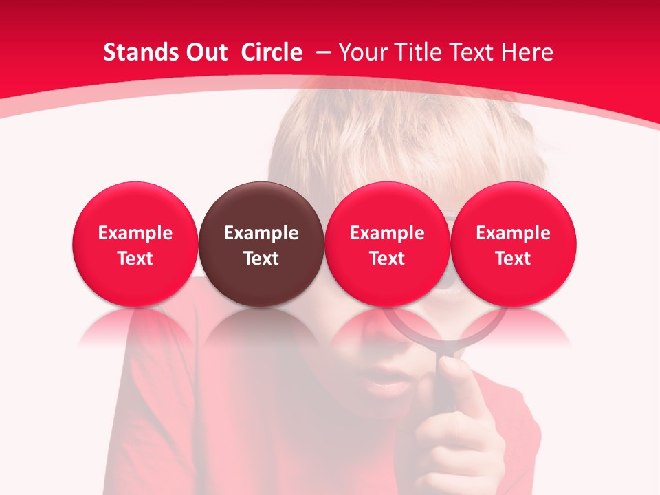 Caucasian Lens Exploration PowerPoint Template