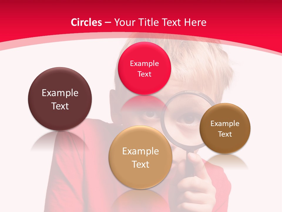 Caucasian Lens Exploration PowerPoint Template