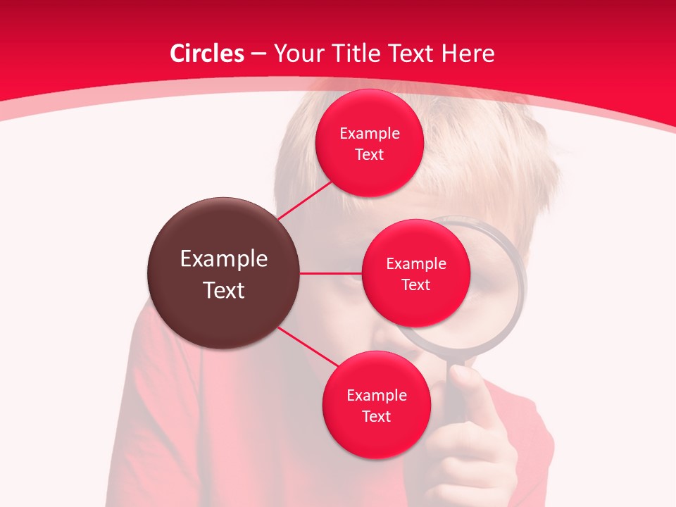 Caucasian Lens Exploration PowerPoint Template