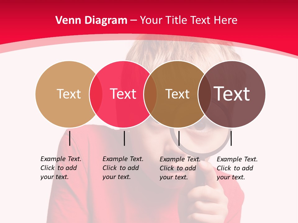 Caucasian Lens Exploration PowerPoint Template
