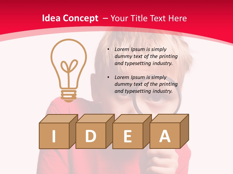 Caucasian Lens Exploration PowerPoint Template