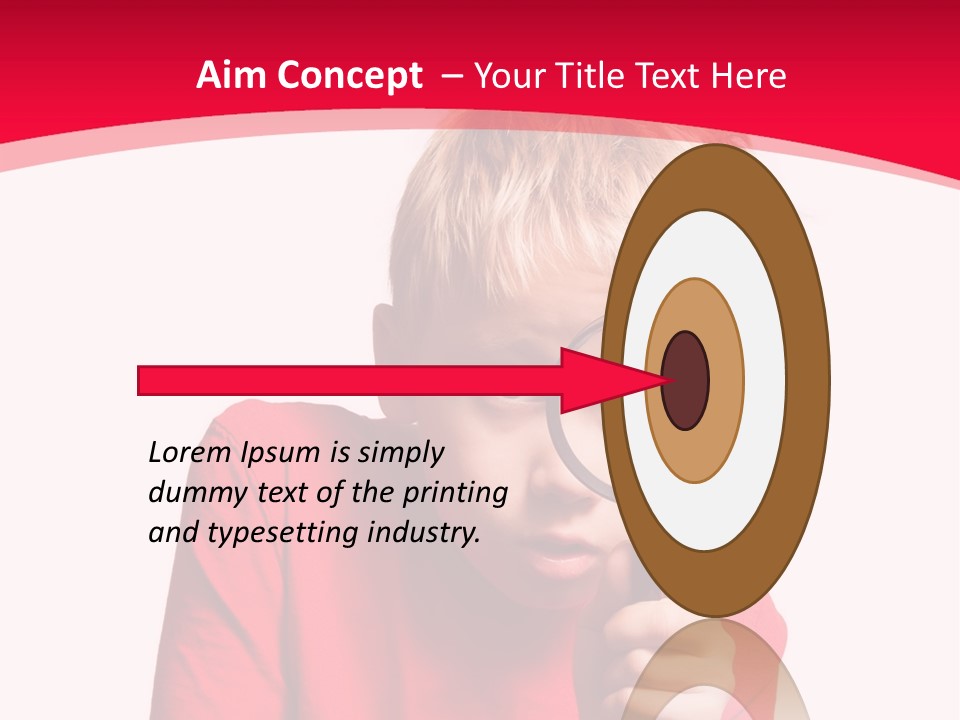 Caucasian Lens Exploration PowerPoint Template